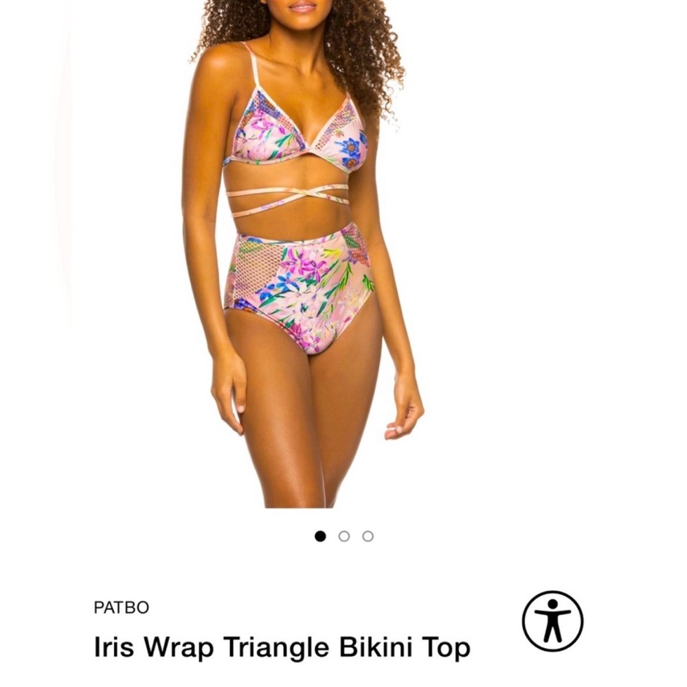 PatBO Floral Wrap Bikini Top